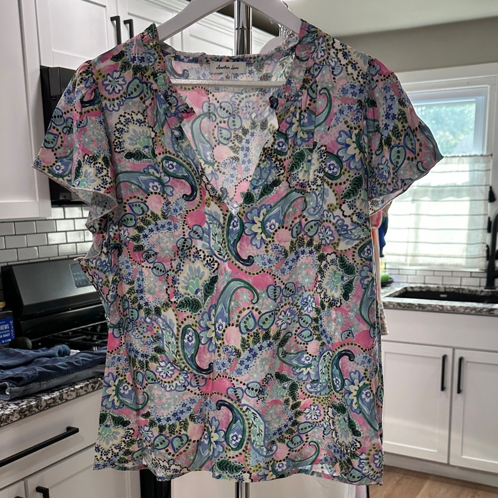Another Love Multicolor Paisley Blouse